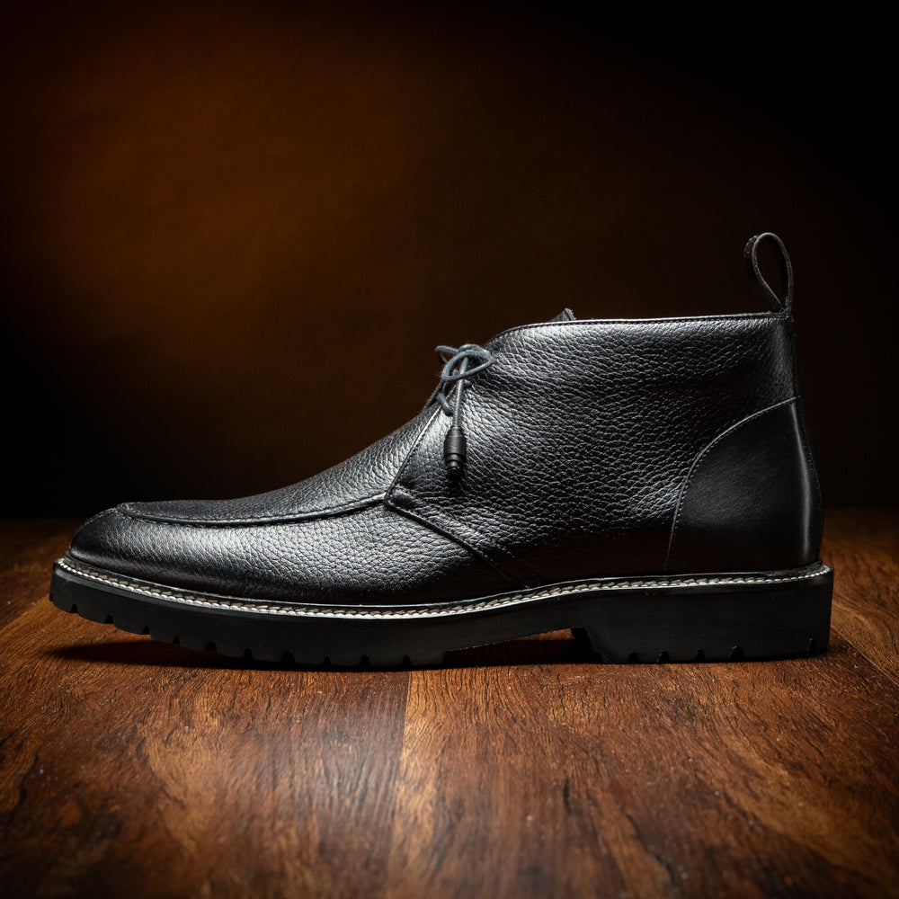 Zelli Campo High Deerskin Chukka Boot Black (48-595-BLK)