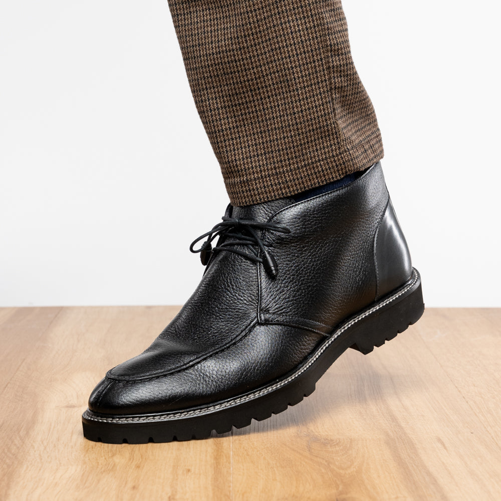 Zelli Campo High Deerskin Chukka Boot Black (48-595-BLK)