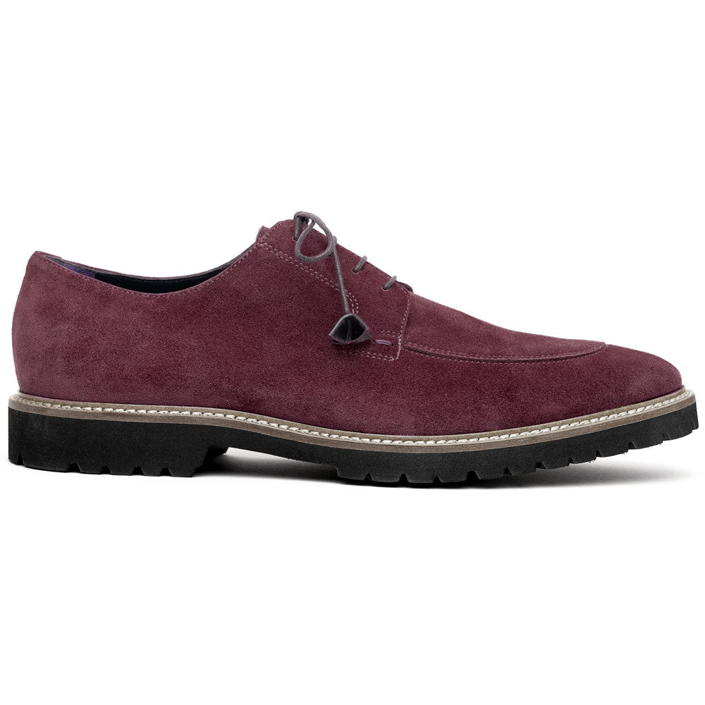 Zelli Campo Sueded Goatskin Blucher Lace-up Shoes in Bordeaux