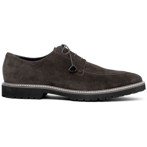 Zelli Campo Sueded Goatskin Lace-up Blucher Shoes in Grey