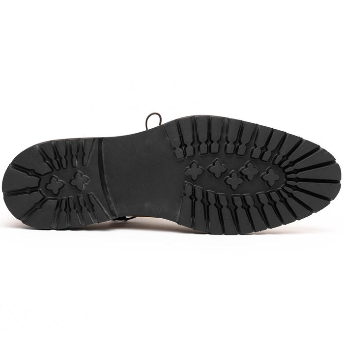 Zelli Campo Suede Goatskin Blucher Lace-up Shoes in Tobacco