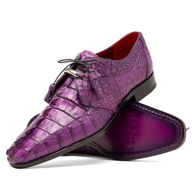 Marco Di Milano Cancun Purple Caiman Crocodile Derby 