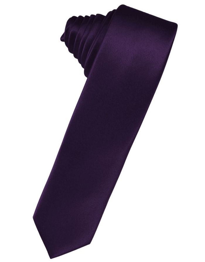 Amethyst Luxury Satin Skinny Necktie by Cardi