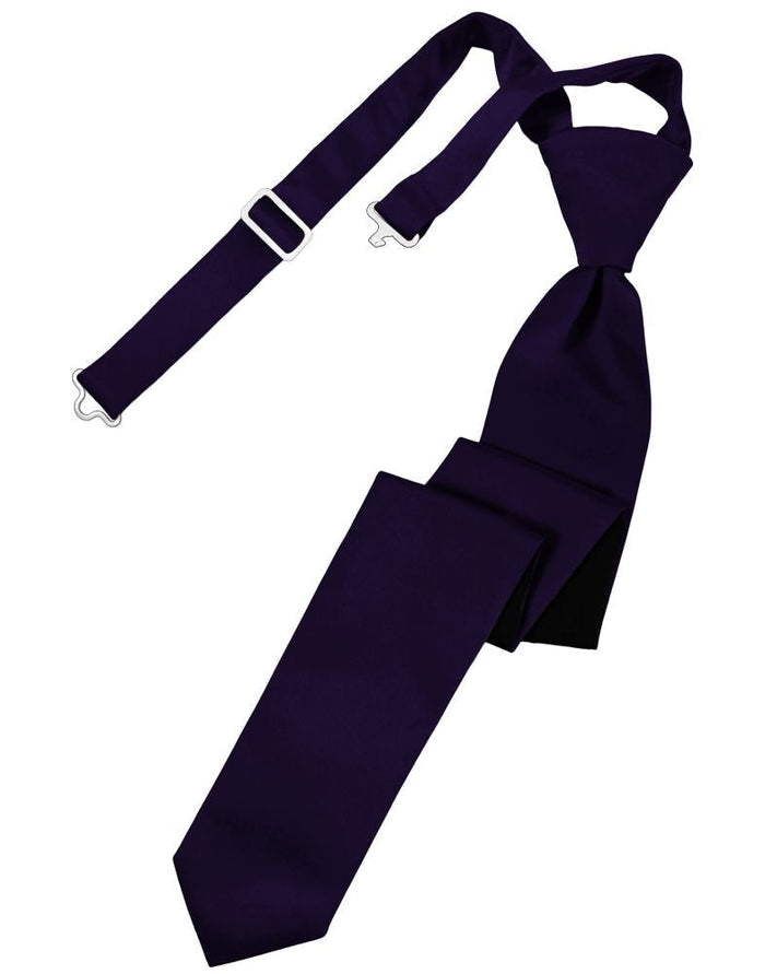 Amethyst Luxury Satin Skinny Necktie by Cardi