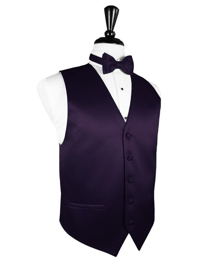 Amethyst Luxury Satin Tuxedo Vest by Cardi
