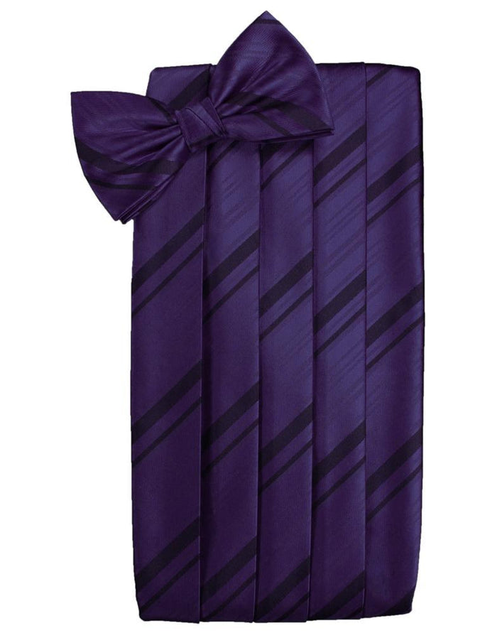 Amethyst Striped Satin Cummerbund by Cardi