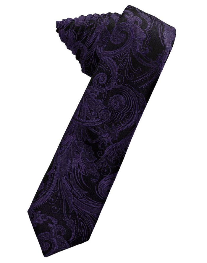 Amethyst Tapestry Skinny Necktie by Cardi