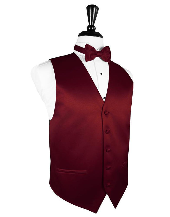 Apple Luxury Satin Tuxedo Vest by Cardi