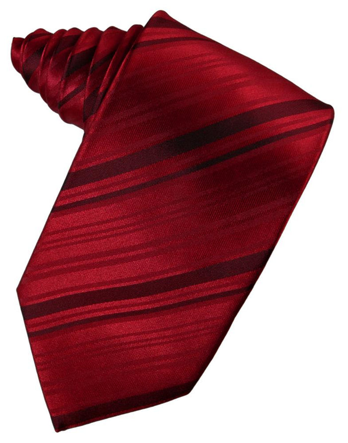 Apple Striped Silk Necktie by Cardi