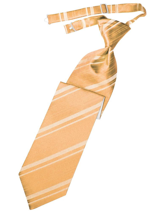Apricot Striped Satin Kids Necktie Cardi