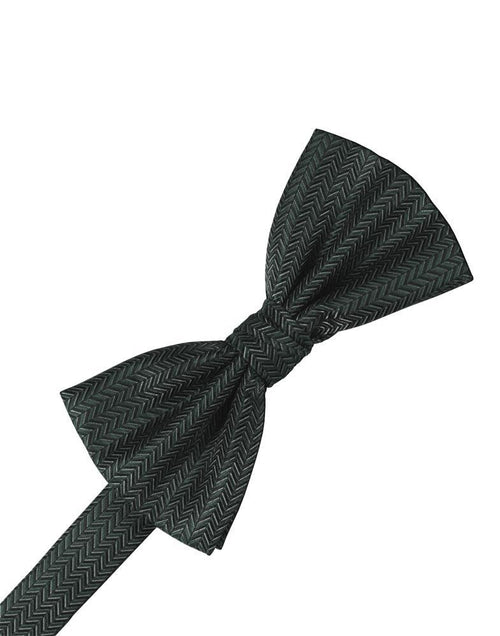 Asphalt Herringbone Bow Tie Cardi