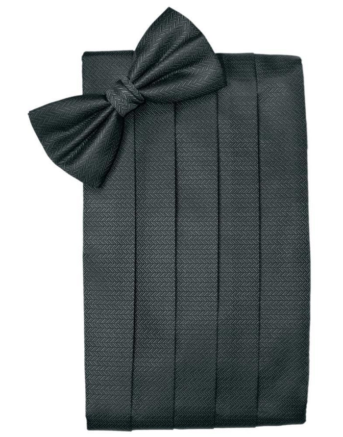 Asphalt Herringbone Kids Cummerbund by Cardi