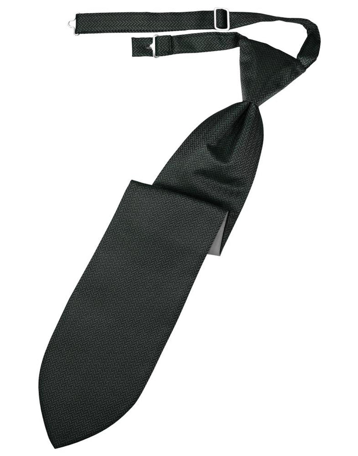 Asphalt Herringbone Kids Necktie Cardi