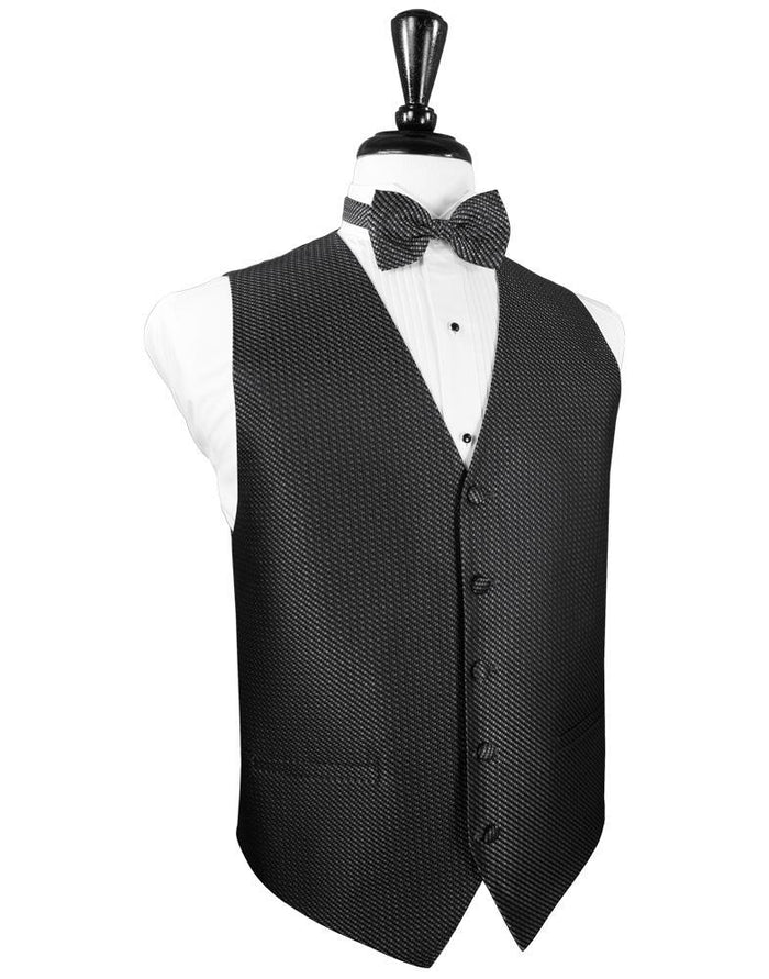 Asphalt Venetian Tuxedo Vest Cardi