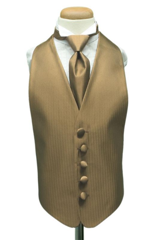 Bamboo Herringbone Kids Tuxedo Vest Cardi