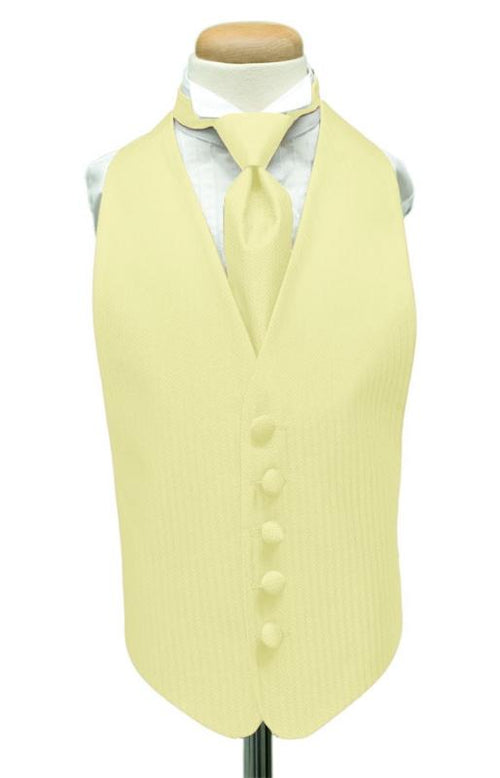 Banana Herringbone Kids Tuxedo Vest by Cardi