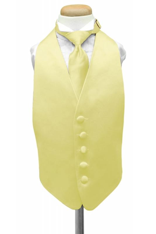 Banana Luxury Satin Kids Tuxedo Vest by Cardi