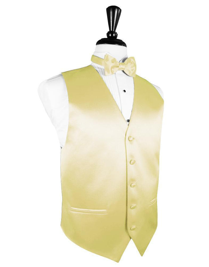 Banana Luxury Satin Tuxedo Vest by Cardi
