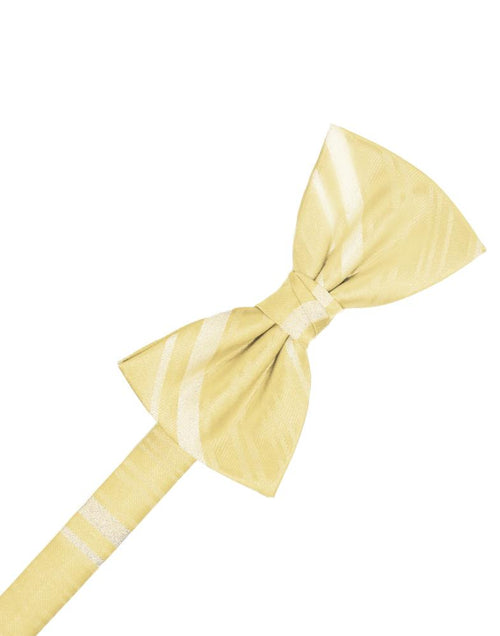 Banana Striped Satin Kids Bow Tie Cardi