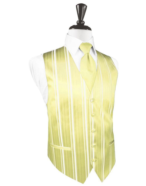 Banana Striped Satin Tuxedo Vest by Cardi