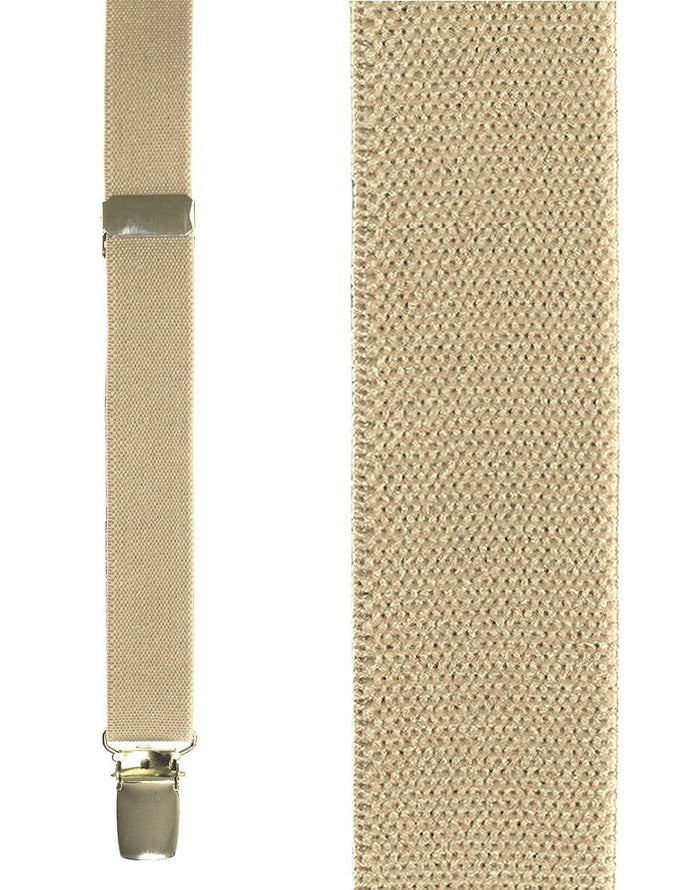 Beige Oxford Suspenders Cardi