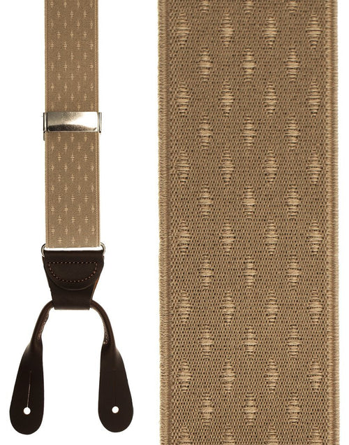 Beige Petite Diamonds Suspenders Cardi