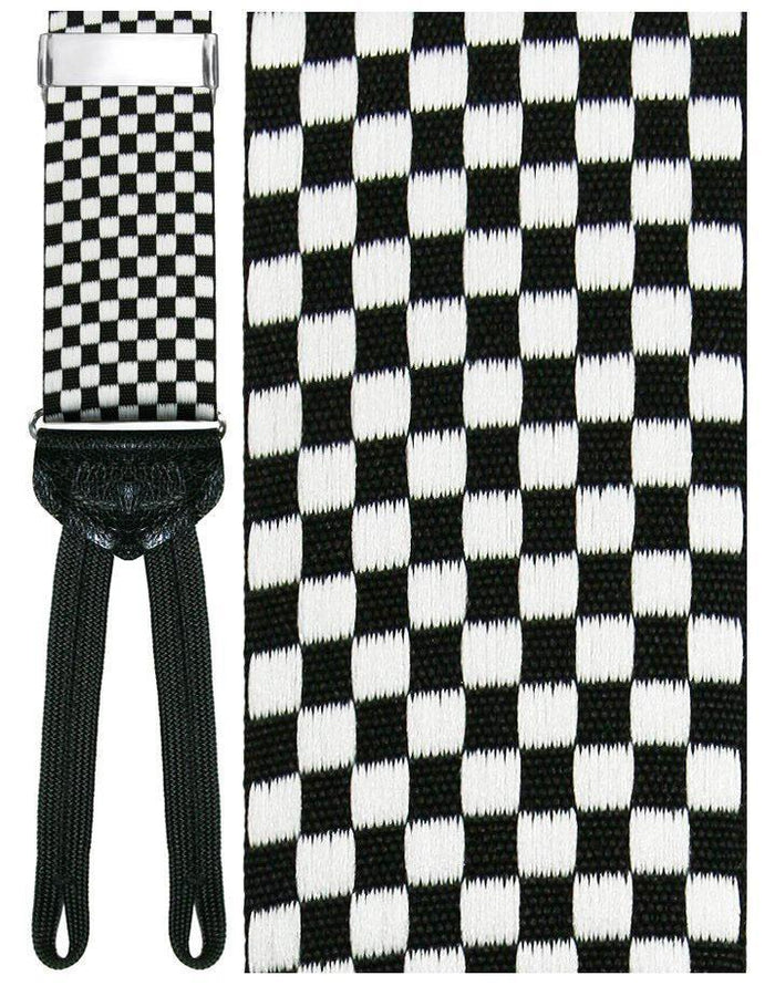 Cardi Bergamo Black Checkered Suspenders