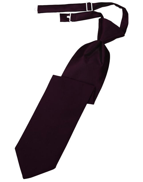 Berry Luxury Satin Kids Necktie Cardi