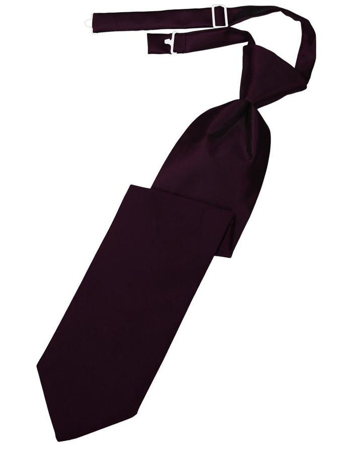 Berry Luxury Satin Kids Necktie Cardi