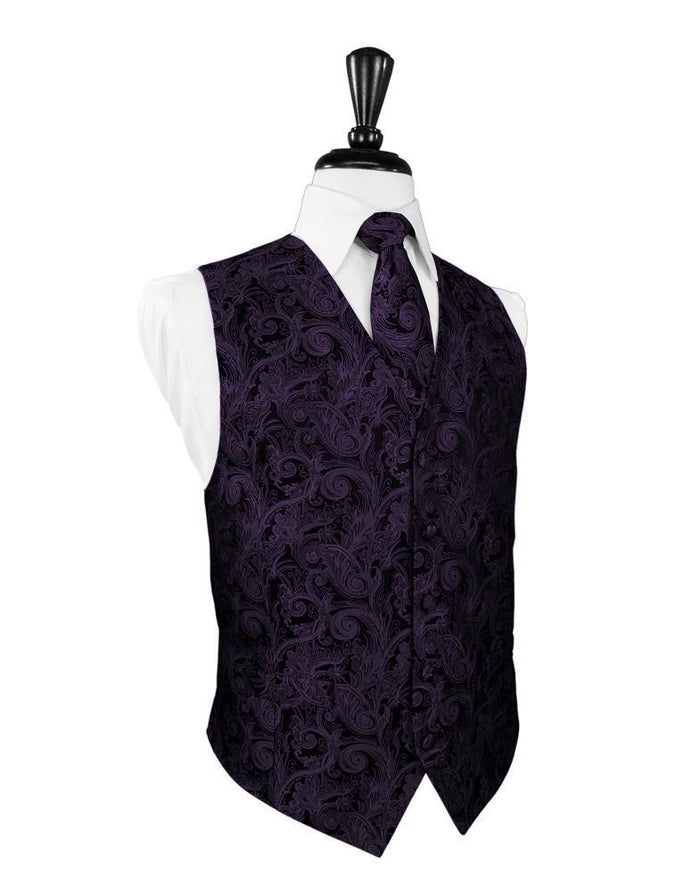 Berry Tapestry Tuxedo Vest by Cardi