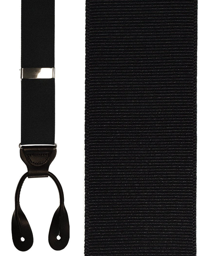 Black Grosgraine Ribbon II Suspenders by Cardi