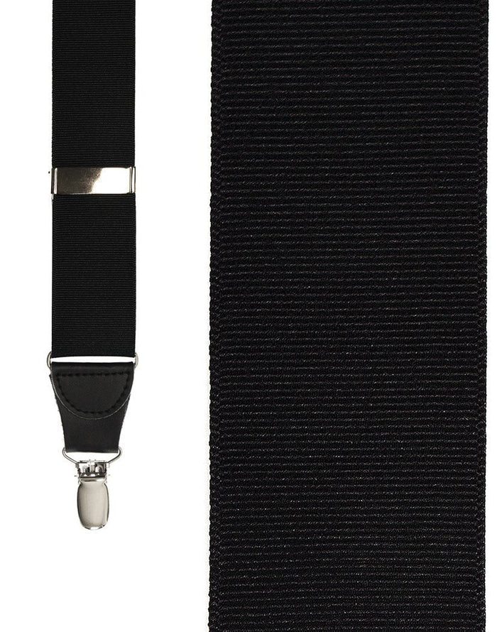 Black Grosgraine Ribbon Suspenders Cardi