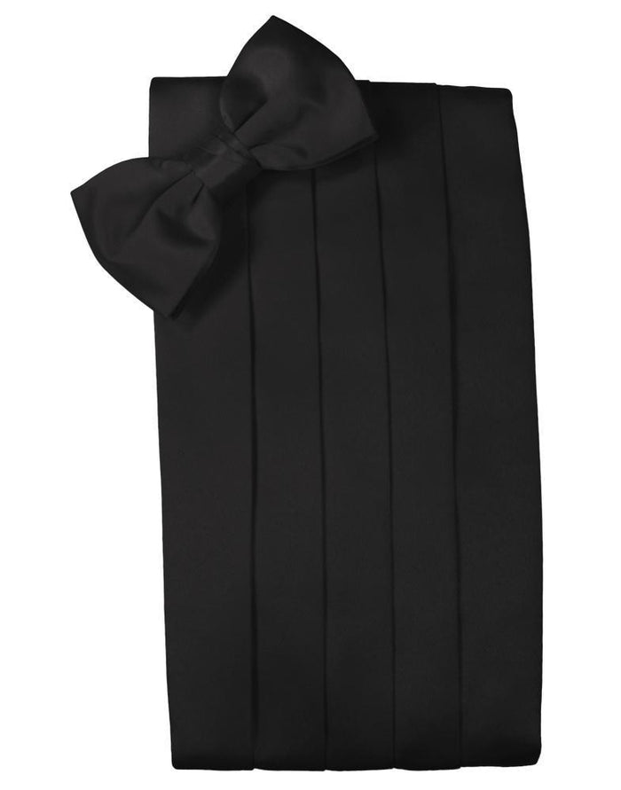 Black Luxury Kids Satin Cummerbund Cardi