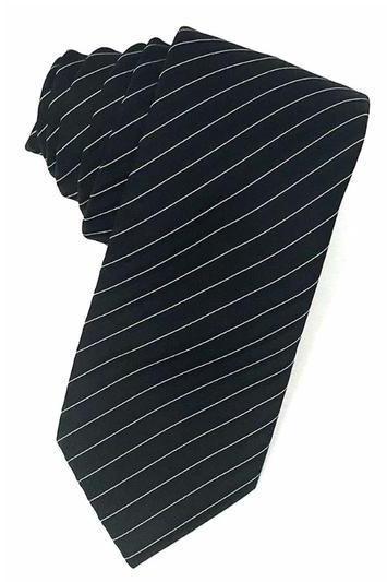 Black Newton Stripe Necktie by Cardi