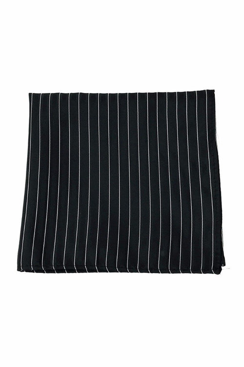 Black Newton Stripe Pocket Square Cardi