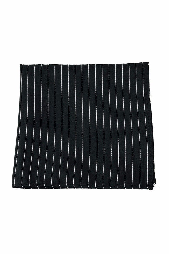 Black Newton Stripe Pocket Square Cardi