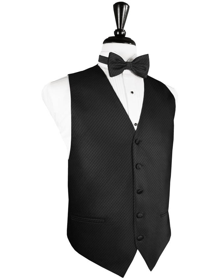 Black Palermo Tuxedo Vest by Cardi