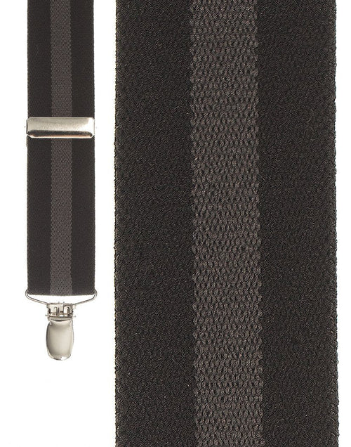 Black Regimental Stripe Suspenders by Cardi