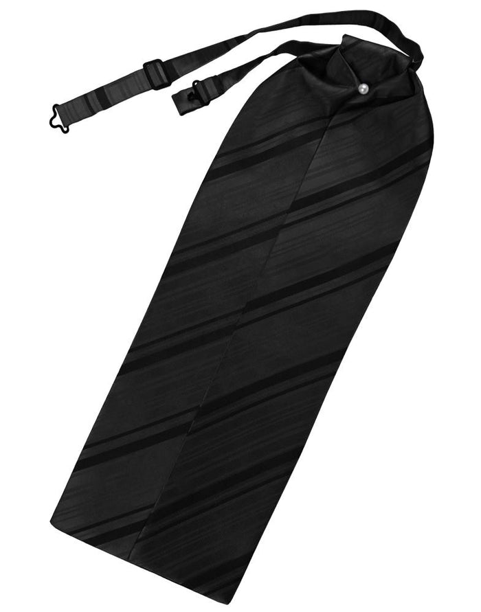 Black Striped Satin Ascot by Cardi