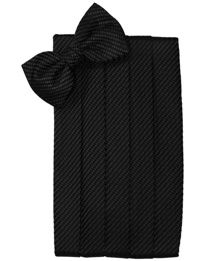 Black Venetian Kids Cummerbund Cardi