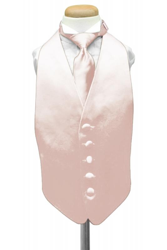 Blush Luxury Satin Kids Tuxedo Vest by Cardi