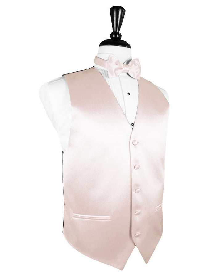 Blush Luxury Satin Tuxedo Vest Cardi