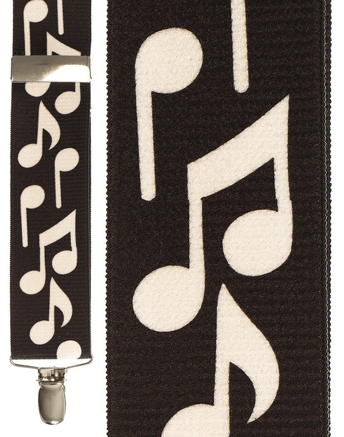Bold Notes Black Suspenders by Cardi