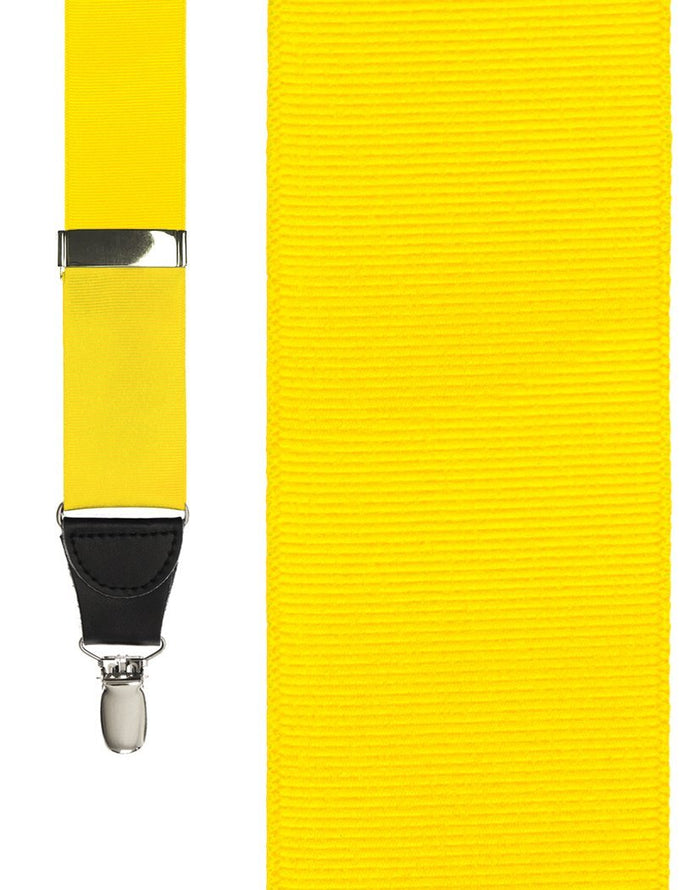 Bright Yellow Grosgraine Ribbon Suspenders by Cardi