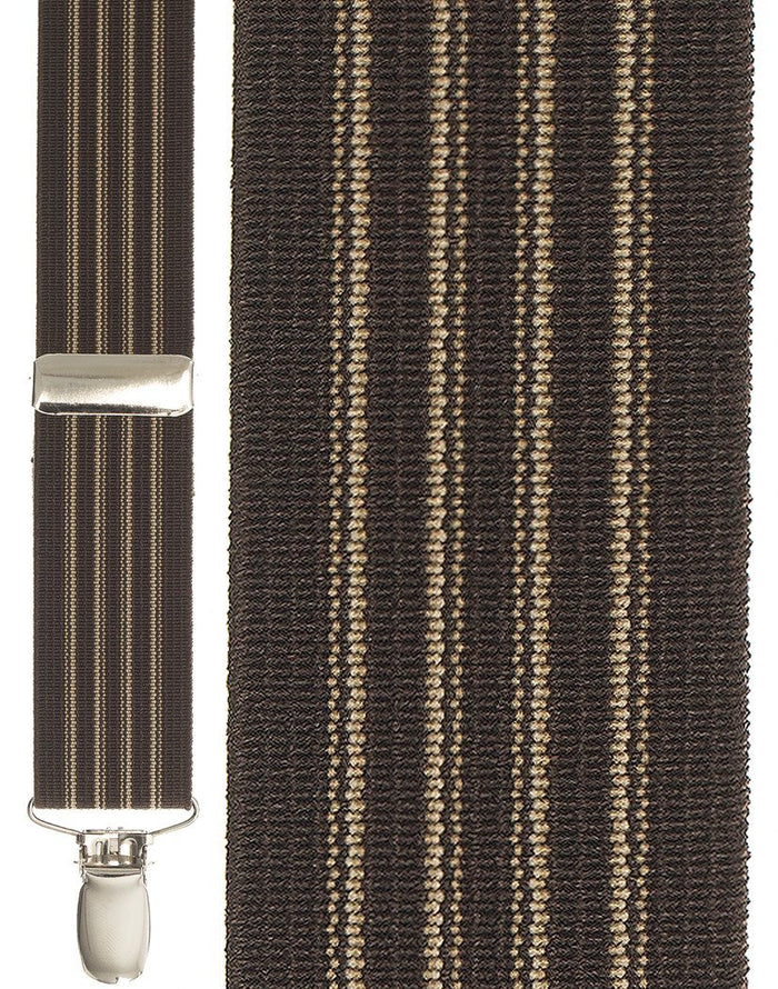 Brown Stripe Suspenders Cardi