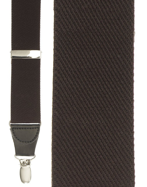Brown Twill Suspenders by Cardi