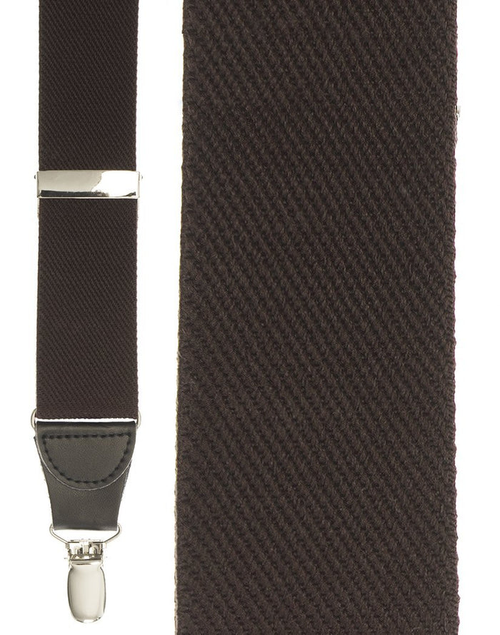 Brown Twill Suspenders by Cardi