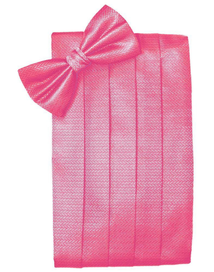 Bubblegum Herringbone Kids Cummerbund Cardi