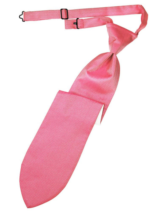 Bubblegum Herringbone Kids Necktie by Cardi