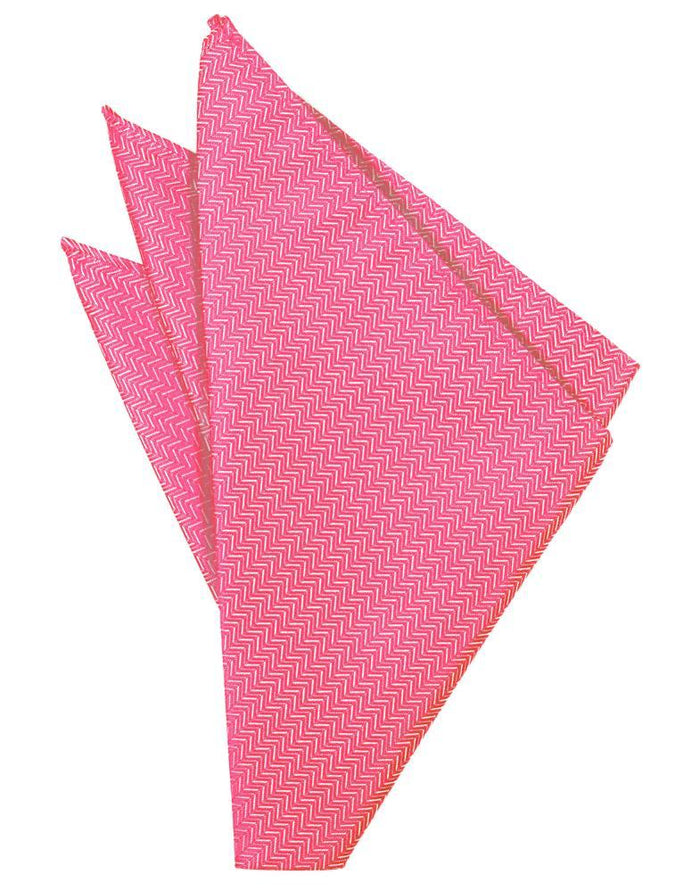 Bubblegum Herringbone Pocket Square Cardi
